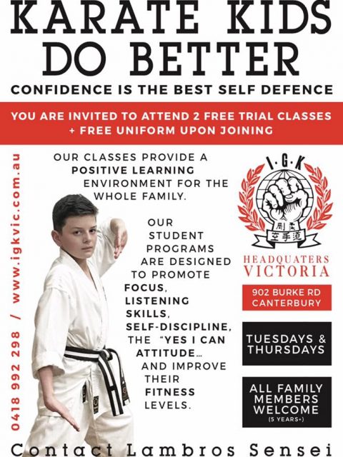 IGK Victorian Headquarters Kids Classes